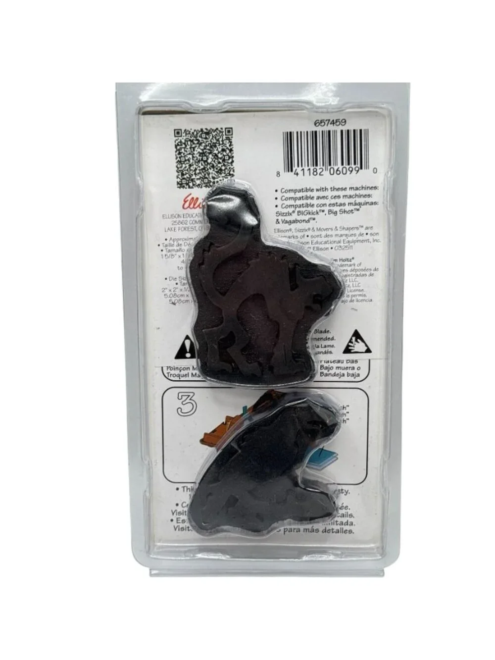 Tim Holtz Sizzix Movers & Shapers Mini Cat & Raven Magnetic Die Set